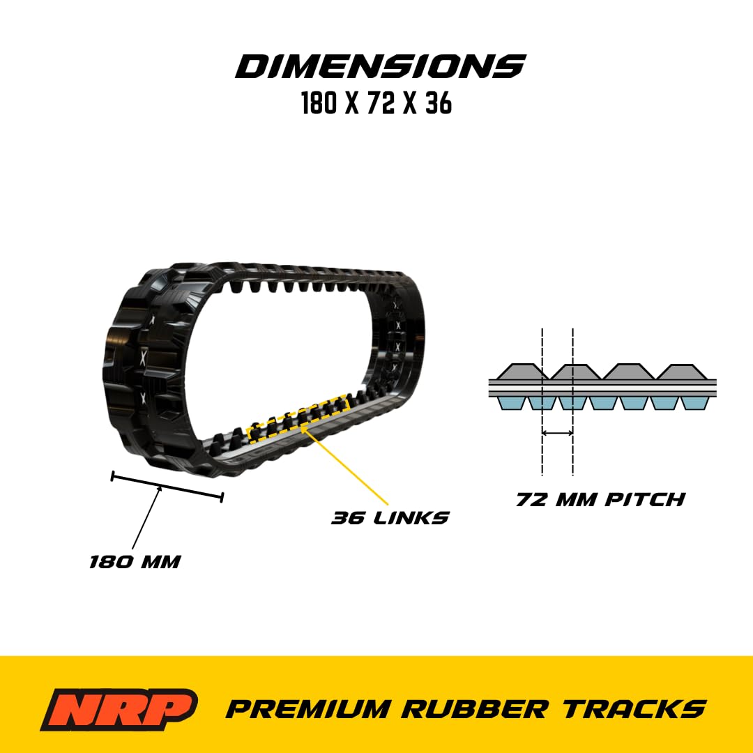 Amazon.com: NRP Rubber Track 180x72x36 Made for Case CK08 Ditch